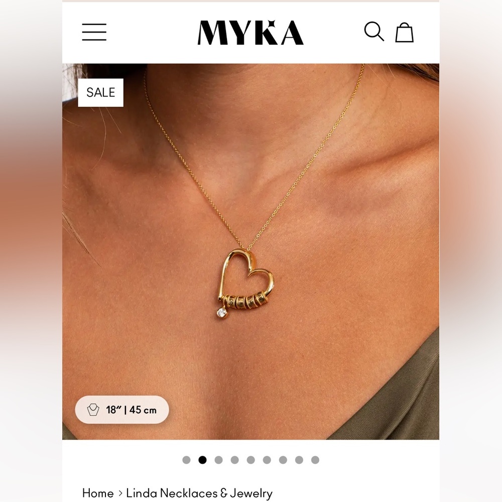 Charming Heart Necklace in Gold Plating with 0.10 ct Diamond